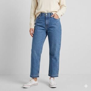 BDG Straight Cut Off Denim Jeans Size 32x30 High Rise Rigid Cotton Medium Wash